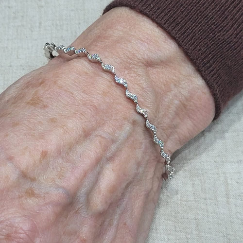 Náramek Náramek z bílého zlata 18k a briliantových diamantů 58 Facettes 4G747