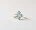 Bague 49 Bague or blanc aigue-marine 2.15 carats 58 Facettes