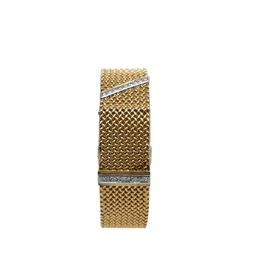 Montre Bracelet Montre Ruban Tressé - Or jaune et Diamants 58 Facettes 1.0000912/1