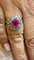 Bague 52 Bague en or blanc diamants et rubis 58 Facettes