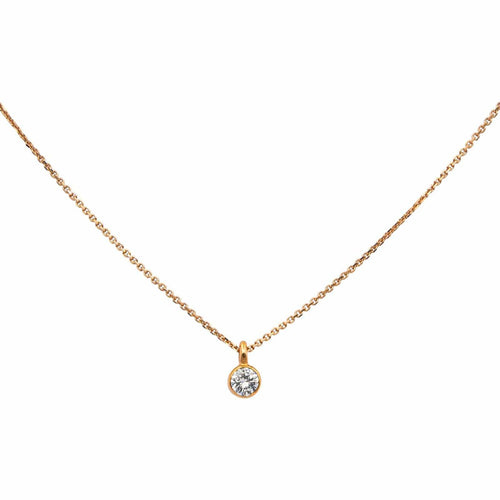 Collier Collier Or rose Diamant 58 Facettes 4625082CN