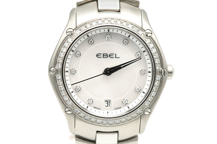 Montre Ebel - Montre Classic Sport 9953Q2S - Nacre et diamants 58 Facettes M0069
