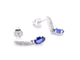 Boucles d'oreilles Boucles d'oreilles en or blanc avec diamants et saphir 58 Facettes 2031
