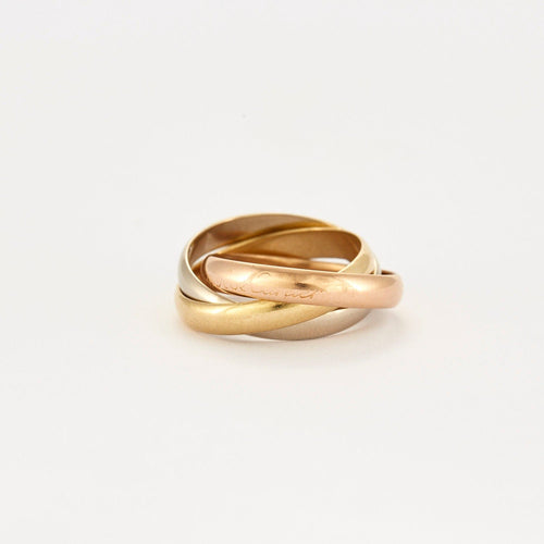 Bague 55 CARTIER - Bague Trinity 3 ors moyen modèle 58 Facettes