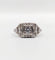 Bague 52 Bague tank art deco Platine diamant 0,25 carats entouré de diamants ronds (circa 1920) 58 Facettes A05355