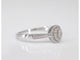 Bague 54 Bague entourage en or blanc avec diamants 58 Facettes 2004