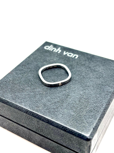 Bague 51 DINH VAN - Bague CUBE or blanc diamant 58 Facettes M9046