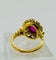 Bague 56 Bague en or jaune avec rubis et diamants 58 Facettes 50236