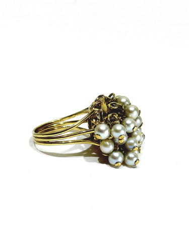 Bague 51.5 Bague Or Et Perles 58 Facettes