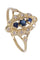 Bague 57 BAGUE MARQUISE SAPHIRS ET DIAMANTS 58 Facettes 087321