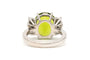 Bague 56 Bague contemporaine - Bague en or blanc 18 carats, péridot et diamants 0,66 ct 58 Facettes 23249