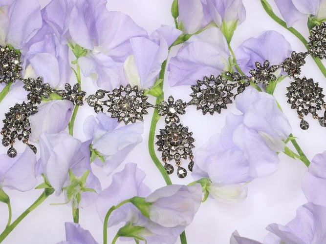 Collier L'amour d'un père : le collier de guirlande de diamants victorien des années 1850 58 Facettes 17073-0105