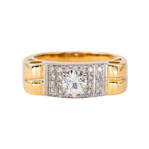 Bague 56 Bague  Or jaune, Or blanc Diamant 58 Facettes 4311404CN