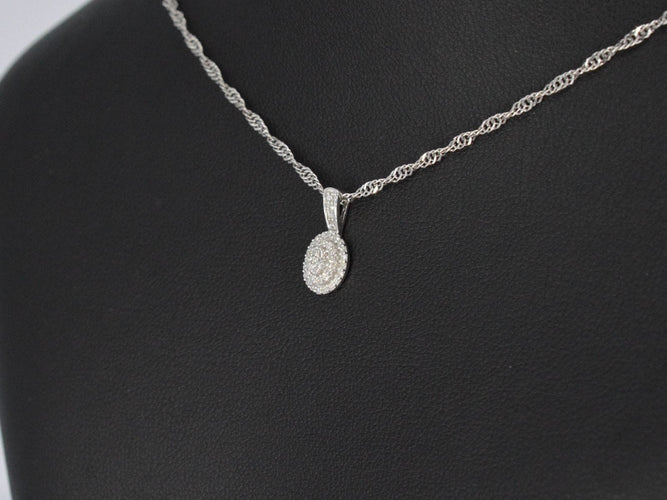 Pendentif Pendentif en or blanc avec diamants 58 Facettes 2028