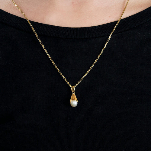 Pendentif Pendentif or jaune perle de culture 58 Facettes LP944/BET