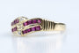 Bague 55 Bague rubis et diamants en or jaune – 0,32 ct de rubis & 0,06 ct de diamants 58 Facettes BGRUCC1315-107