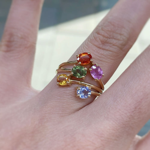 Bague 52 Bague - Or & Saphirs de Couleur 58 Facettes 250120R