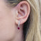 Pendentif Boucles d'oreille or blanc, diamants et rubis. 58 Facettes 34398
