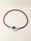 HERMES Collier Bracelet Lancelot cuir marron 58 Facettes 1206.11