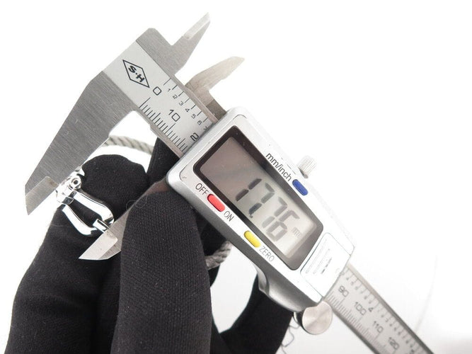 Bracelet bracelet FRED force 10 mm manille or blanc 18k cable acier t16 18cm 58 Facettes 267890