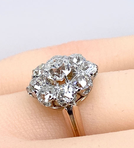 Bague 52 Bague marguerite or blanc, or rose et diamants 58 Facettes AB658