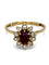 Bague 48 Bague marguerite or jaune rubis et diamants 58 Facettes 882