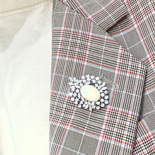 Collier Broche et pendentif contemporains en or, diamant et opale des années 1950 58 Facettes Q33B