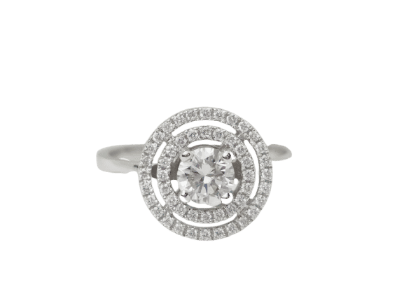 Bague 52 Bague solitaire en or blanc et diamant de 0,46 ct 58 Facettes 29912