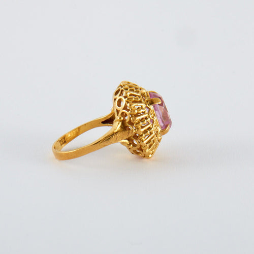 Bague 49.5 Bague Vintage Or jaune 58 Facettes