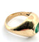 Prsten s oválným smaragdem 1,50 ct ze žlutého 18k zlata 