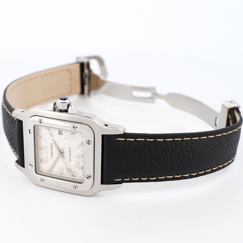 Bracelet Cartier Santos Galbée Automatic - Silver roman dial - LM 58 Facettes