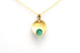 Pendentif Pendentif en or jaune et blanc serti d'une émeraude et de diamants 58 Facettes 21207