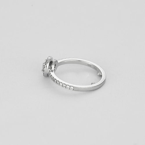 Bague 46,5 MESSIKA - JOY - Bague Solitaire en or blanc et diamants 58 Facettes CHOL1276
