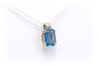 Pendentif Pendentif contemporain en or jaune serti d’une topaze bleu suisse et de diamants 58 Facettes 17864