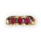 Bague 59 Bague or rose style ancien 3 pierres rouges 58 Facettes 149059715