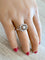 Bague ancienne diamants or gris 18K et platine 950/1000 58 Facettes 1750