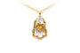 Pendentif Pendentif Art Nouveau or jaune serti de perles 58 Facettes 20414