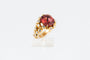 Bague 52 Bague or rose spinelle rouge orangé taille coussin 8,57 carats 58 Facettes 154534