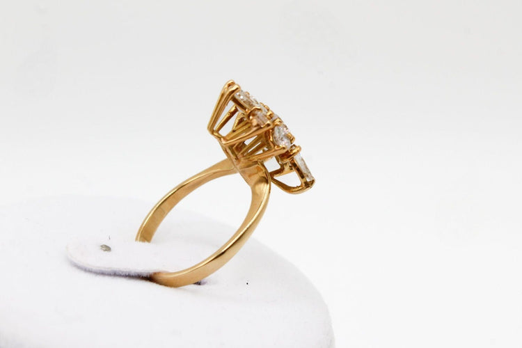 Bague 54 Bague marquise or jaune, diamants 58 Facettes 240076