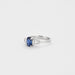 Bague Bague  or blanc avec saphir bleu et diamants 58 Facettes