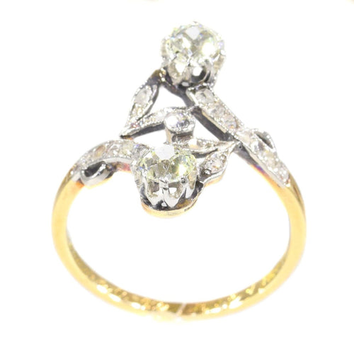 Vintage Belle Epoque diamond Toi & Moi engagement ring 