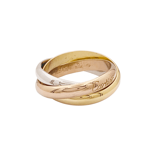 Bague 57 Bague Cartier, "Trinity Classique", trois ors. 58 Facettes 34558