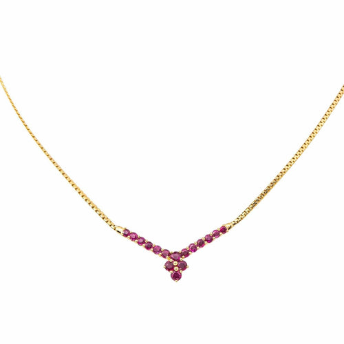 Collier Collier Or jaune Rubis 58 Facettes 4190789CN