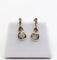 Boucles d'oreilles Dormeuses antique or jaune 18k fleur et spinelles blancs (circa 1920) 58 Facettes A06159