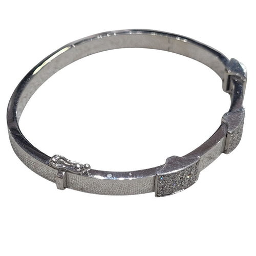 Bracelet Pulsera en or blanc 18k et diamants taille brillant 58 Facettes P81