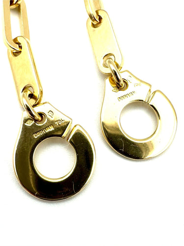 Collier DINH VAN. Collection "Menottes R15", collier or jaune 18K 58 Facettes