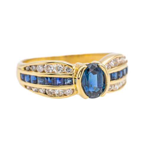 Bague 51 Bague Or jaune Saphir, Diamant 58 Facettes 2866506CN