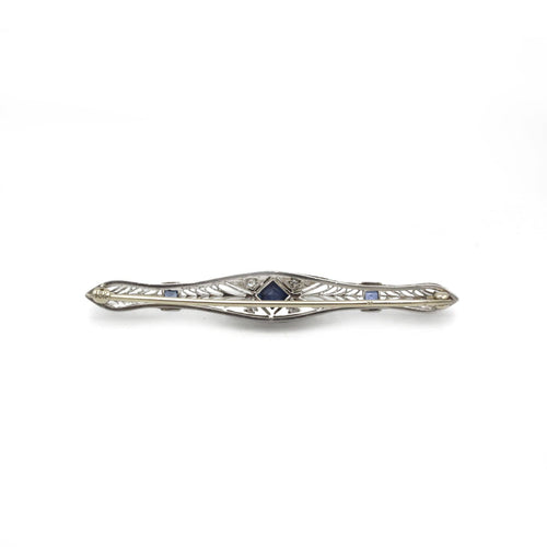 Broche Broche - Or, Platine, Diamants & Saphirs 58 Facettes 250273R