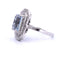 Bague 57 Bague Art Déco - Or blanc, aigue-marine et diamants 58 Facettes