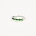 Bague Demi Alliance Grenats Tsavorites Or Blanc 58 Facettes